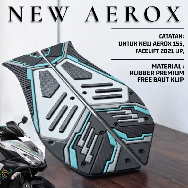 Motopad27 ใหม่ Aerox 155 พรมรถจักรยานยนต์ Yamaha Aerox พักเท้า Aerox 155 พักเท้ารถจักรยานยนต์เต็มยาง Premium