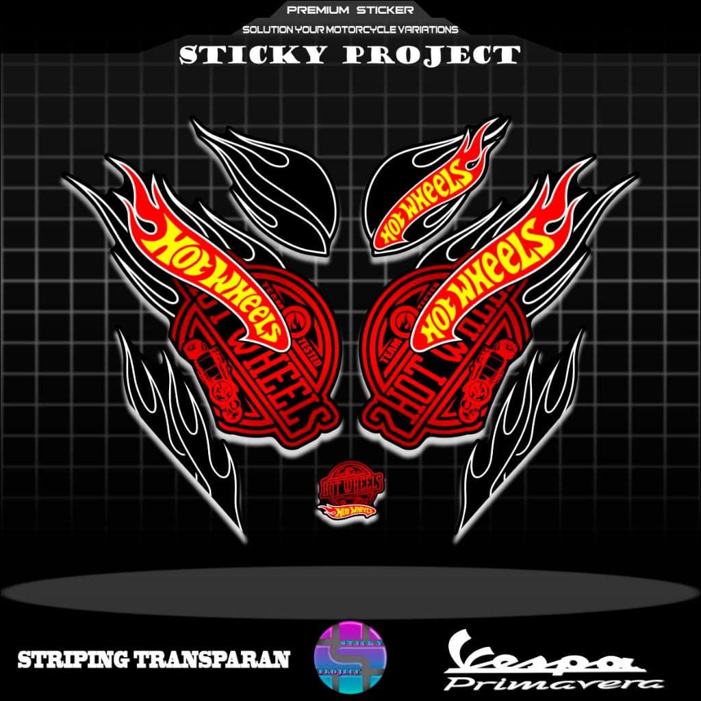 สติ๊กเกอร์ TRANSPARENT VESPA 150 PRIMAVERA / VIRAL VESPA VARIATION STICKER / VESPA STRIPPING / FOURSTORE