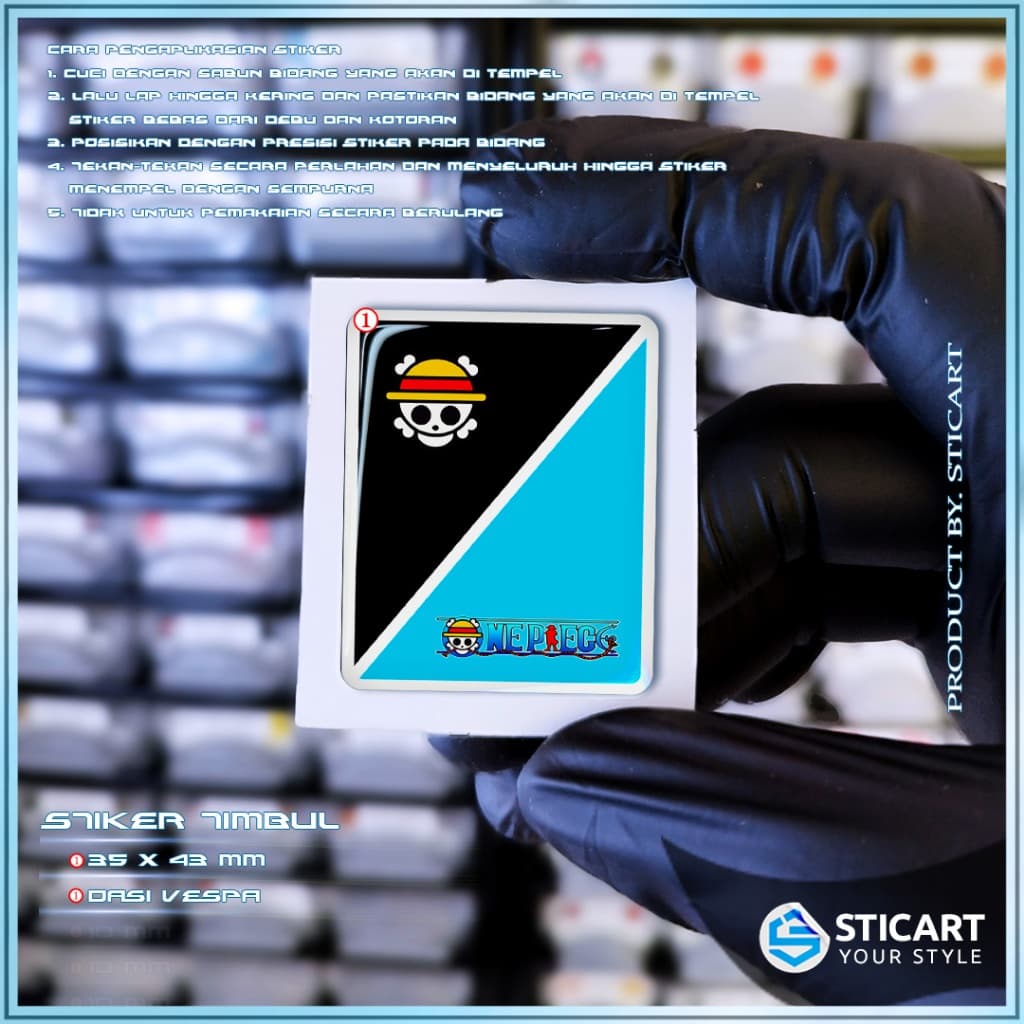 EMBLEM Series ONE PIECE CUTE RAISED สติ๊กเกอร์มอเตอร์ไซค์ VESPA TIE 3D Vespa LX/S/Sprint/Primavera/GTS