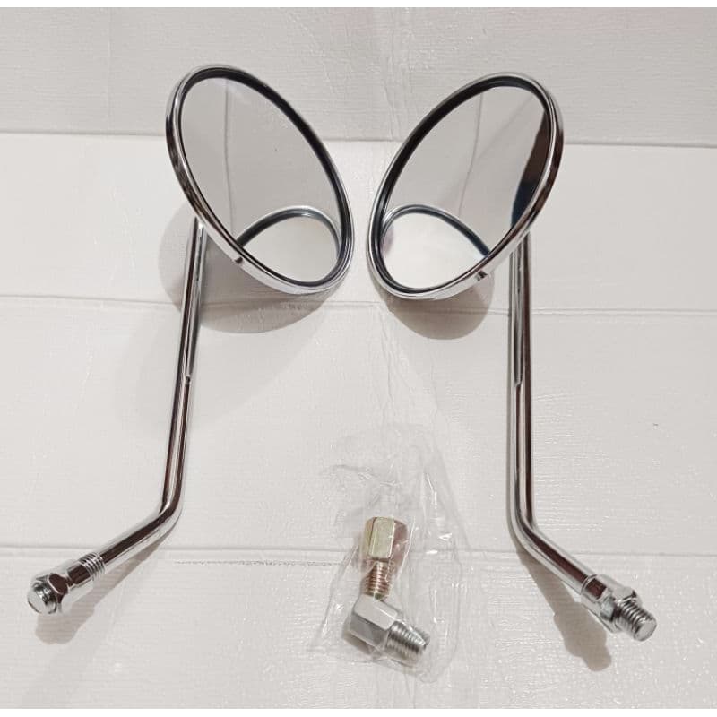 กระจกมองข้าง YAMAHA FINO 115 FINO 125 FINO FI FINO FI FINO INJECTION / HONDA SCOOPY CARBON MOTORCYCLE SCOOPY FI SCOOPY INJECTION SCOOPY RING 12 DONAT PAIR OF FINO/SCOOPY REAR CHROME MIRROR