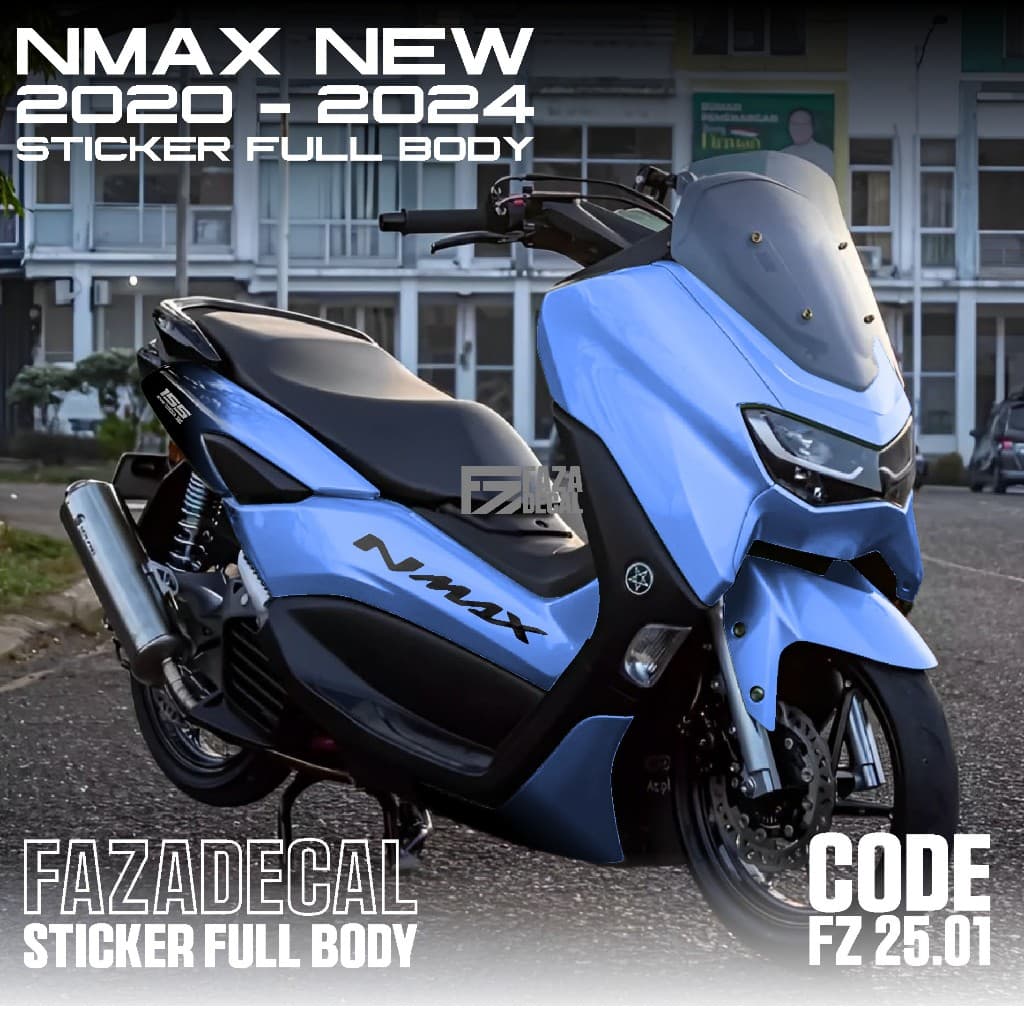 สติ๊กเกอร์รูปลอก Nmax ใหม่ 2020 2021 2022 2023 Full Body Gradation FZ 25 01 - อุปกรณ์เสริมสติกเกอร์ Variation Yamaha Nmax 155 Full Body สติกเกอร์ Striping Nmax ใหม่ Full Block Gradient Design Plain Candy สี