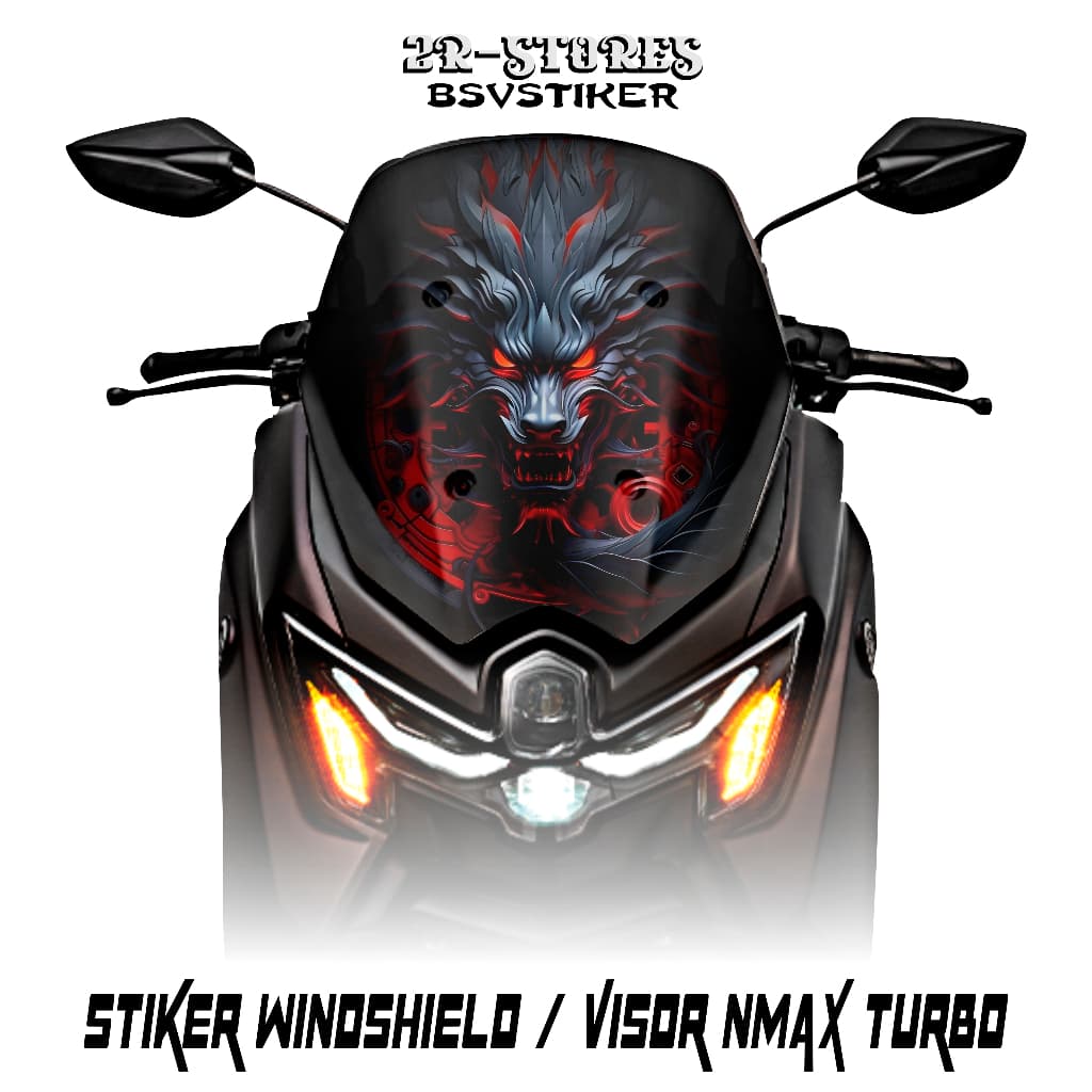 Yamaha Nmax Turbo 155 สติ๊กเกอร์บังหน้า Dragon Motif (4) / สติ๊กเกอร์ติดกระจกหน้ารถ Nmax Turbo / Nmax Neo 155
