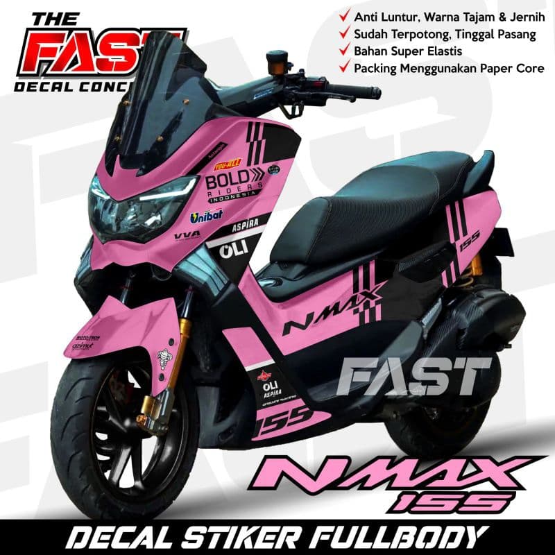 สติ๊กเกอร์รูปลอก Nmax เก่าธรรมดา Simple Cool Can Cod Anti-Fade Nmax เก่าเชื่อมต่อ Full Body Simple Bold Striping Yamaha Nmax เก่า