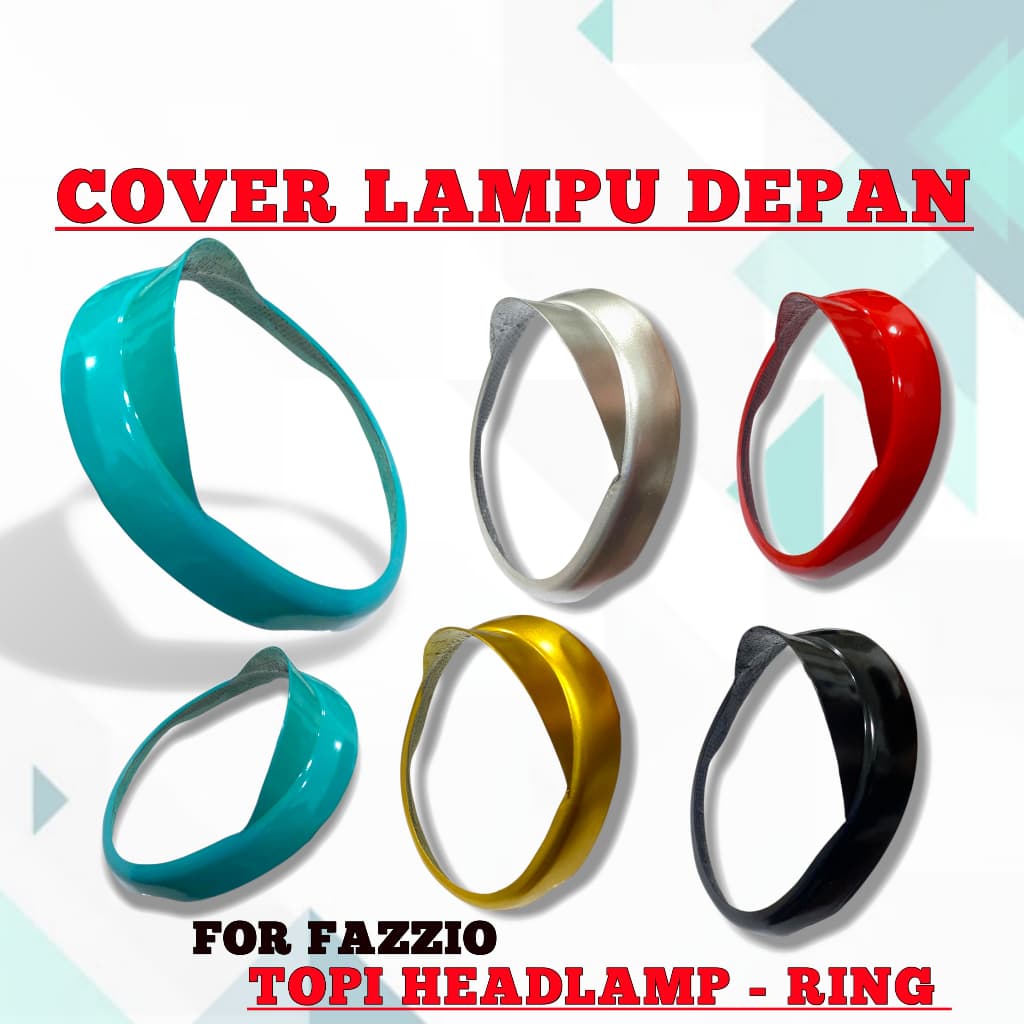 Fazzio ฝาครอบไฟหน้า Yamaha Fazzio ไฟหน้าด้านหน้าแหวน Cap Cover VIisor fazzio หมวก fazzio