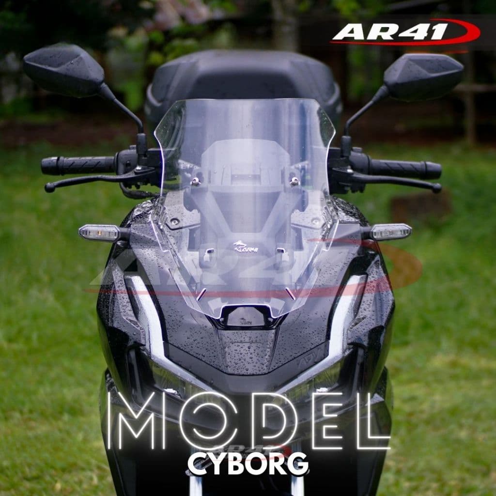 กระจกบังลม ADV 150 160 รุ่น CYBORG OCITO 4 Carbu Fang Visor ADV 160 150 Carbu fang ocito street