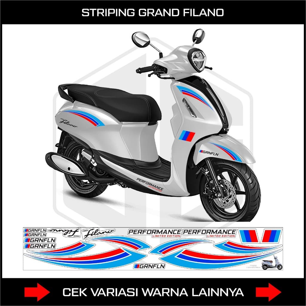 YAMAHA GRAND FILANO STRIPING STICKER / สติ๊กเกอร์กราฟิก HERBIE สําหรับ YAMAHA FILANO MOTORCYCLE