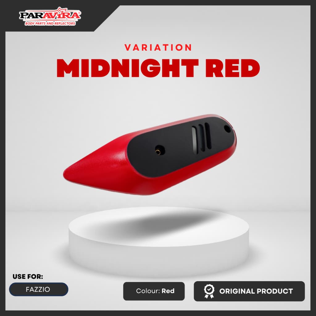 Mio Fazzio Muffler ฝาครอบท่อไอเสีย Midnight Red คุณภาพส่งออกสําหรับ Yamaha Mio Fazzio