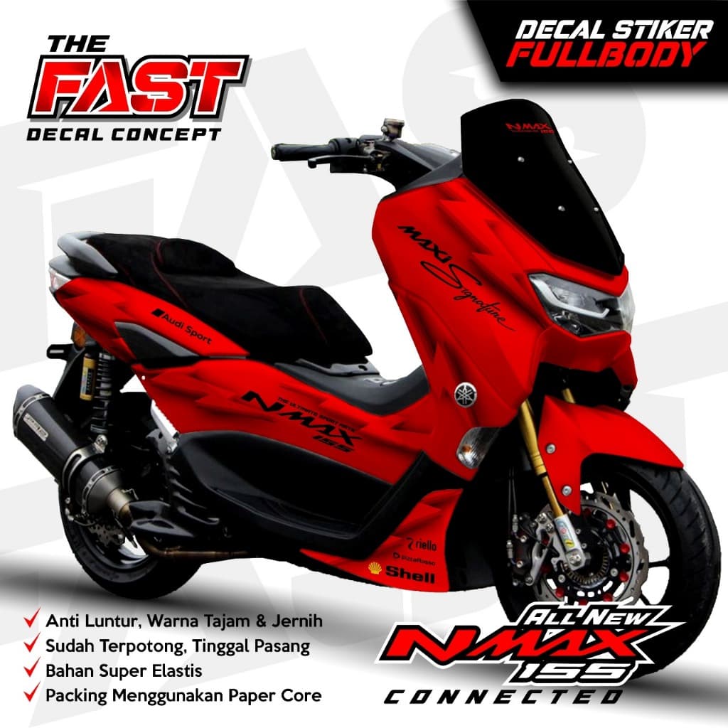 ใหม่ล่าสุดสติ๊กเกอร์รูปลอก Yamaha Nmax 155 ใหม่ Fullbody LIGHTNING Variation Decal สติกเกอร์ nmax ใหม่/สติ๊กเกอร์ nmax ดีไซน์เต็มตัว LIGHTNINV ariasi Decal Nmax 155 ใหม่เชื่อมต่อ Full Body สติกเกอร์ Yamaha มอเตอร์ Modif Variation อุปกรณ์เสริม Decal Nmax L