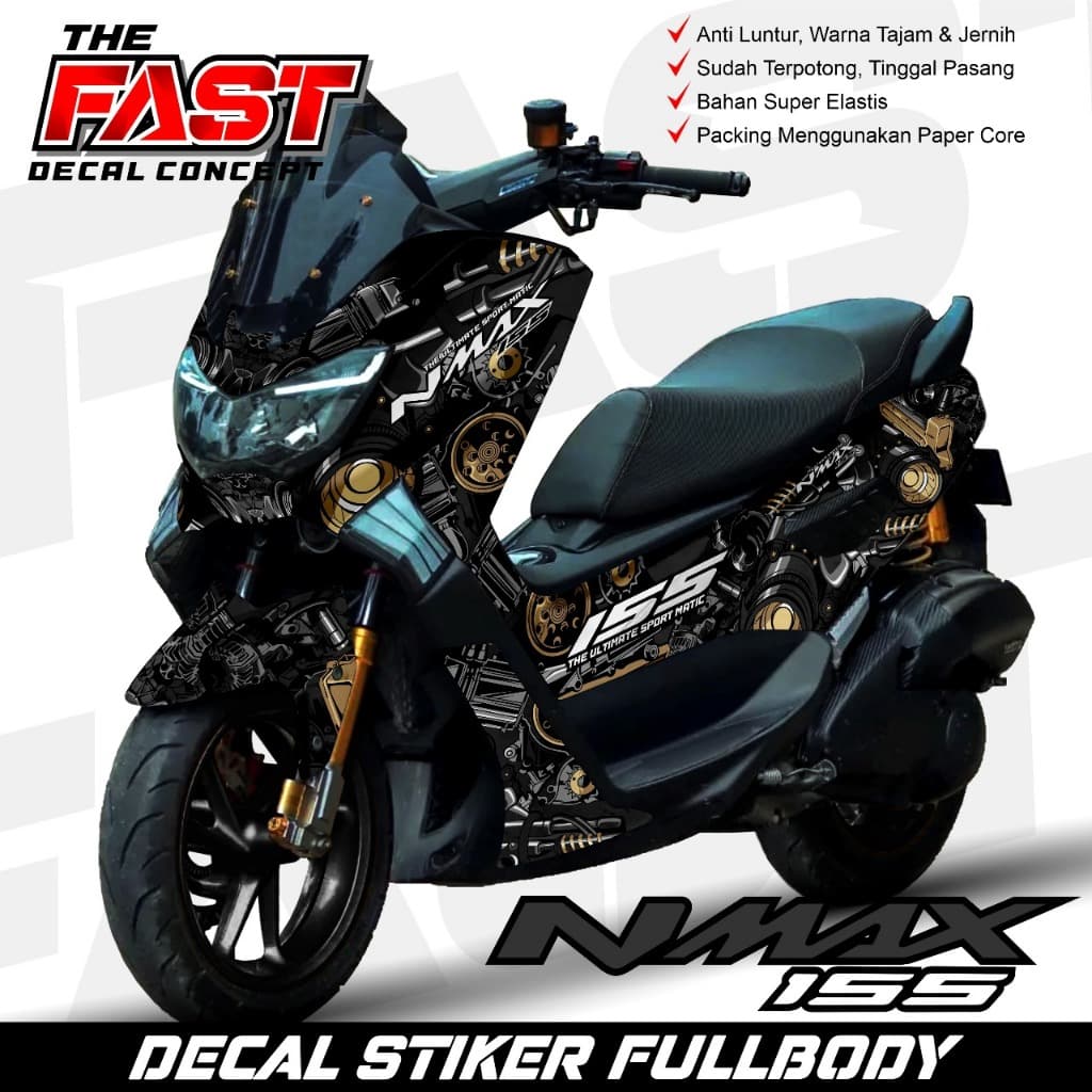 ใหม่ล่าสุด Decal สติกเกอร์ Yamaha Nmax 155 เก่า Fullbody Machine Racing Decal สติกเกอร์ nmax เก่า/สติกเกอร์ nmax Full Body ออกแบบเครื่อง Racing Decal Nmax 155 เก่าเชื่อมต่อ Full Body สติกเกอร์ Yamaha มอเตอร์การปรับเปลี่ยน Variation อุปกรณ์เสริม Decal Nmax