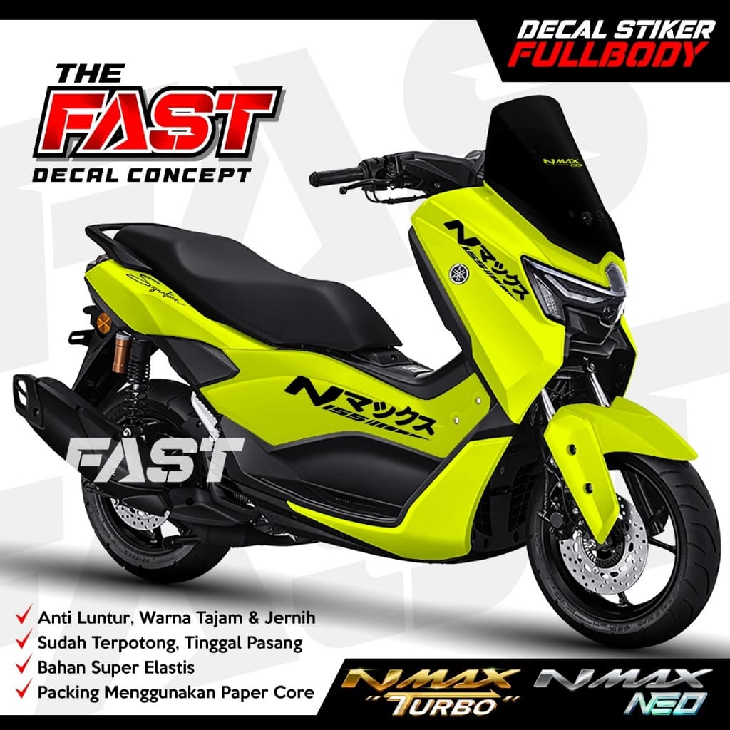 สติกเกอร์รูปลอก Nmax Turbo/Neo ใหม่ Fullbody racing KANJI PLAIN ใหม่ล่าสุด Decal สติกเกอร์ nmax Turbo/Neo สติกเกอร์ nmax Full Body Racing ออกแบบ PLAIN WANJI Decal Nmax Turbo/Neo Full Body สติกเกอร์ Yamaha รถจักรยานยนต์สติกเกอร์การปรับเปลี่ยน Variation อุป