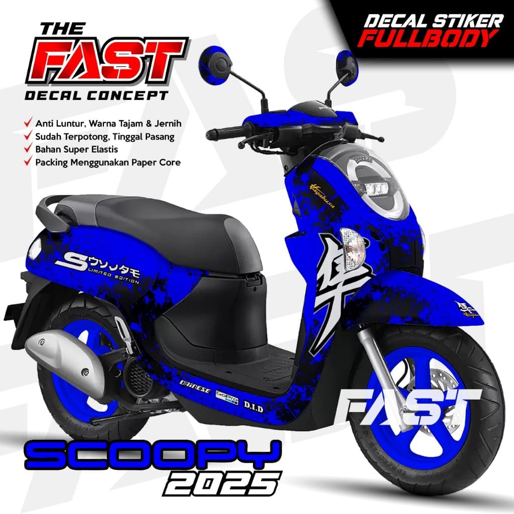 Decal Scoopy 2025 Full Body HAYABUSA Lis Variation สติกเกอร์ Honda Scoopy 2025 Cool Variation Striping Scoopy 2025 Decal สติกเกอร์ Full Body Scoopy 2025 - Full Body สติกเกอร์ใหม่ Scoopy 2025 HAYABUSA