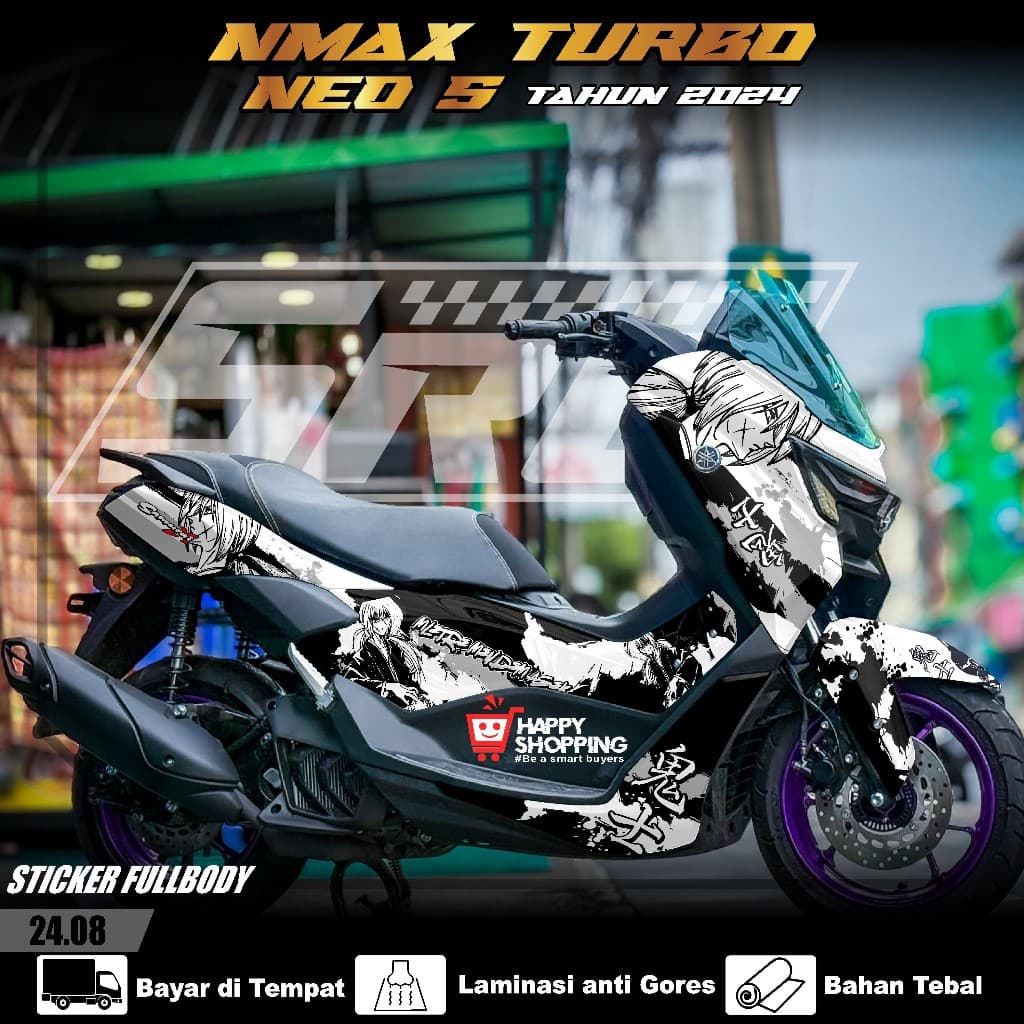 สติ๊กเกอร์รูปลอก Nmax Neo S Nmax Turbo 2024 2025 2026 Full Body สติกเกอร์ Nmax Neo S Turbo Racing ภาพ Sasuke Nmax Neo Turbo ภาพ Sasuke SR 24.08