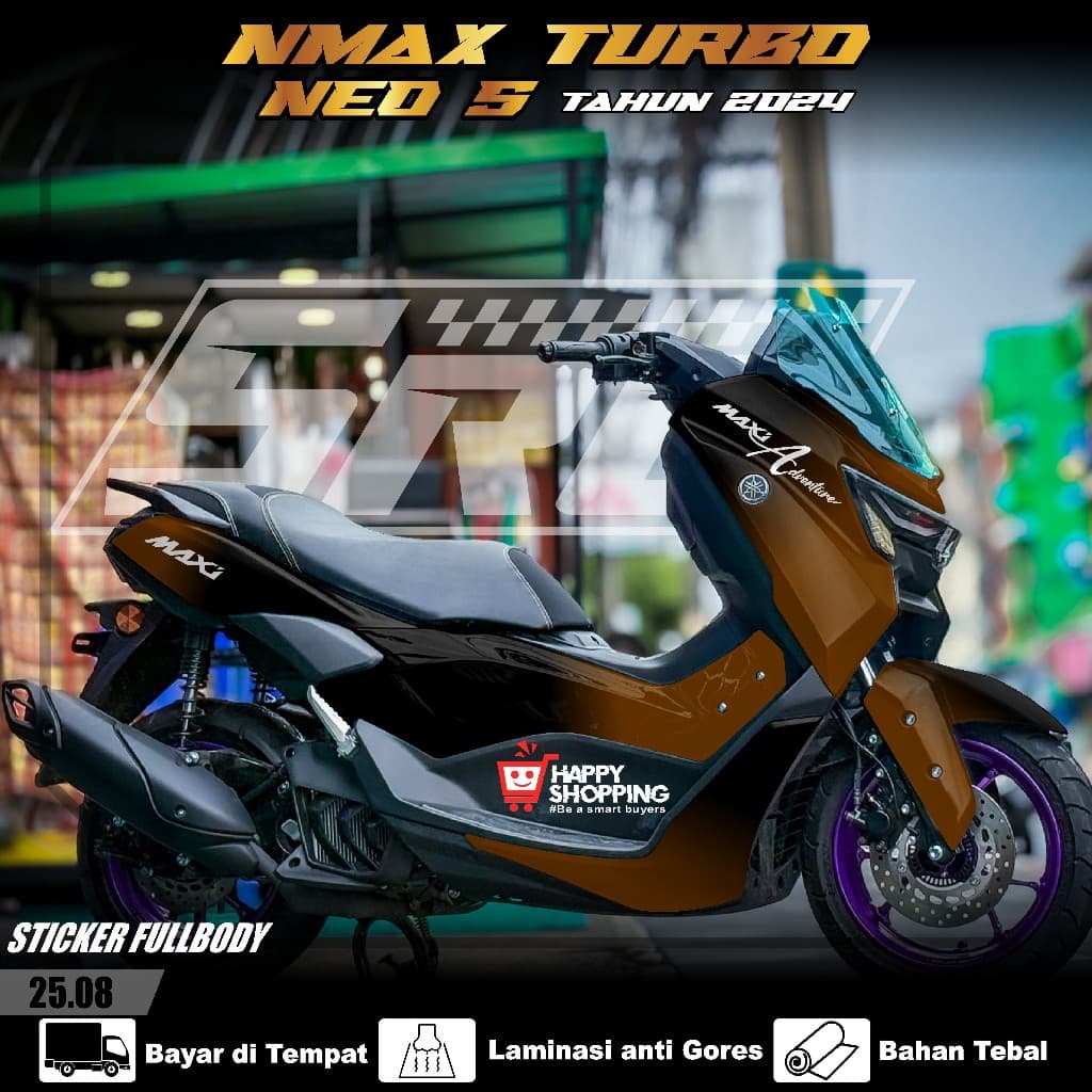 สติ๊กเกอร์รูปลอก Nmax Neo S Nmax Turbo 2024 2025 2026 Full Body สติกเกอร์ Nmax Neo S Turbo Maxi Adventure Black Gradation Nmax Neo Turbo Maxi Adventure Black Gradation SR 25.08