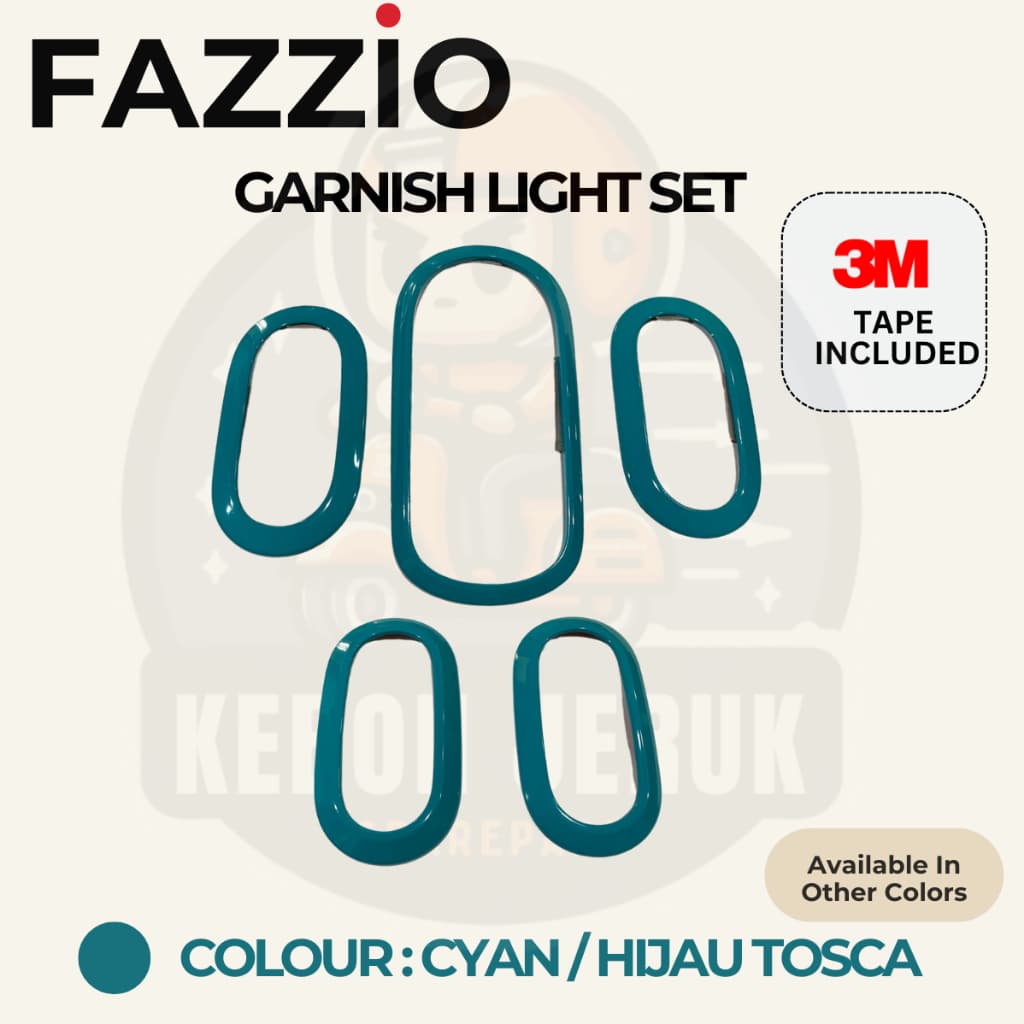 Hijau Yamaha Mio Fazzio Garnish Light Cover Lamp Trim Set Cyan Green Tosca คุณภาพสูง
