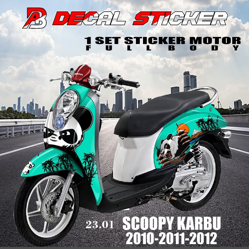 ABI Sticker DECAL Sticker Striping Scoopy SCOOPY KARBU ใหม่ล่าสุด FULL BODY DESIGN ใหม่ล่าสุดสี COOLEST SCOOPY YEAR 2201020-2012 HONDA FASHIONABLE MODIFICATION ABI V 01