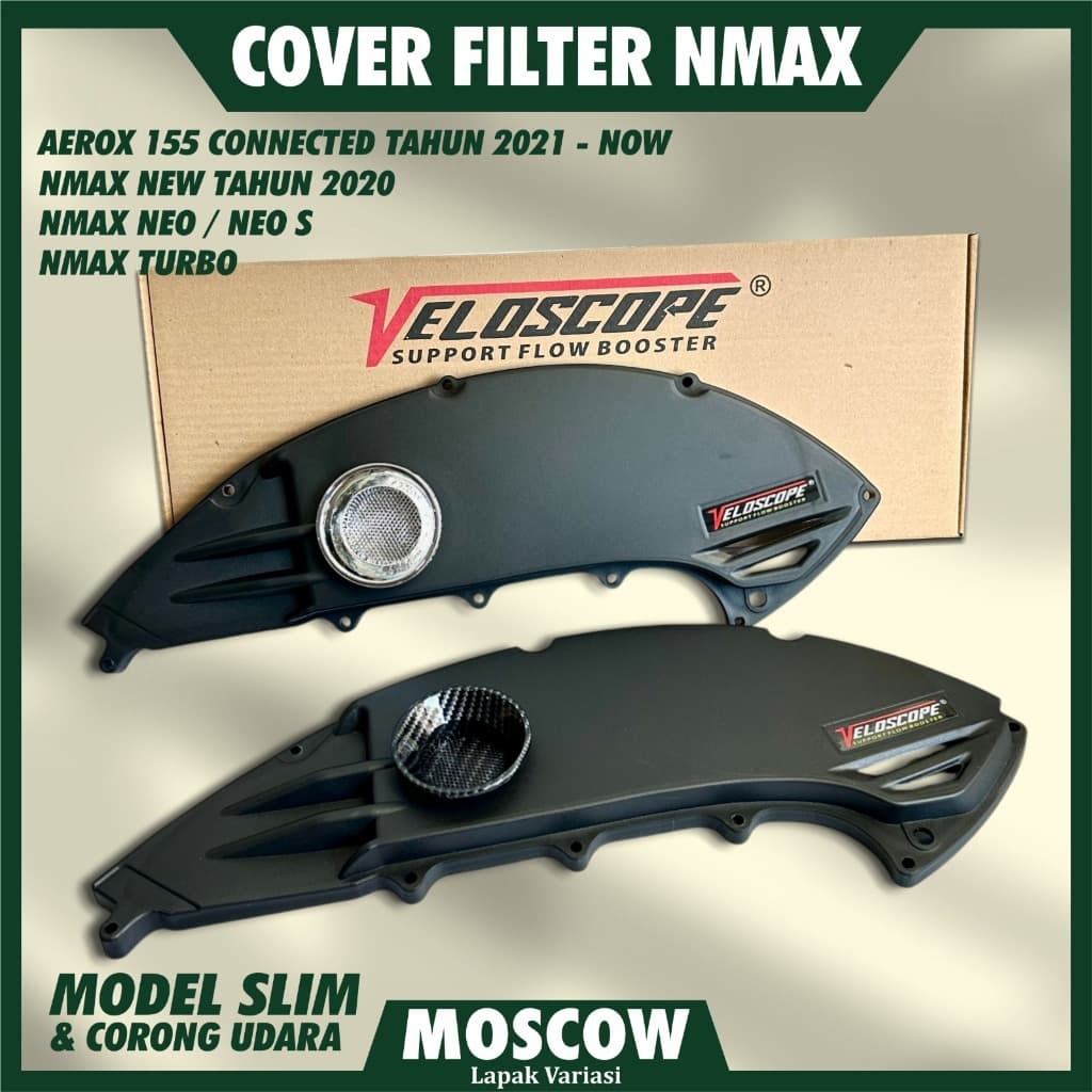 ฝาครอบกล่องกล่องกรองอากาศ AEROX NEW NMAX NEW NMAX NEO NMAX NEO S ABS PREMIUM AIR FUNNEL VELOSCOPE ฝาครอบกรอง SLIM MODEL AIR FUNNEL VELOSCOPE AEROX NMAX ฝาครอบกรองใหม่ AEROX ใหม่ SLIM FLOW BOOSTE VARIATION