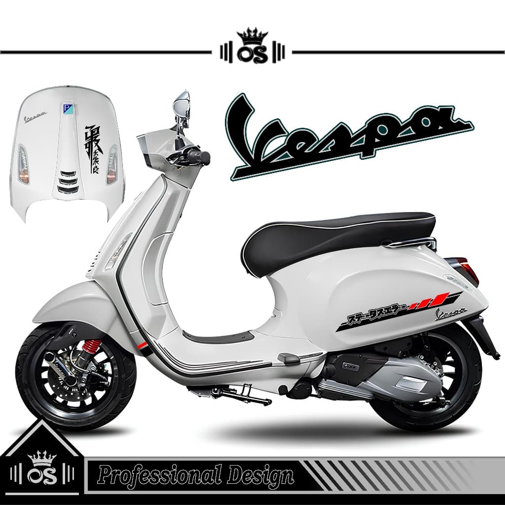 สติ๊กเกอร์ตัด VESPA SPRINT & PRIMAVERA / MTF 18 / VESPA SPRINT & PRIMAVERA STRIPING / สติ๊กเกอร์ VESPA