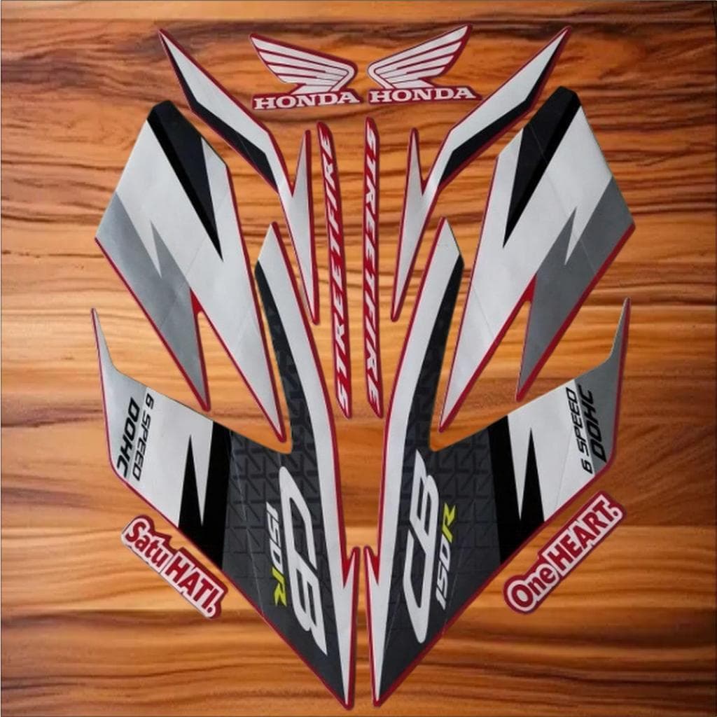 MERAH สติกเกอร์ Striping liss Body Honda CB 150R CB150R CB150 R Streetfire SE 2016 2017 แดง ขาว