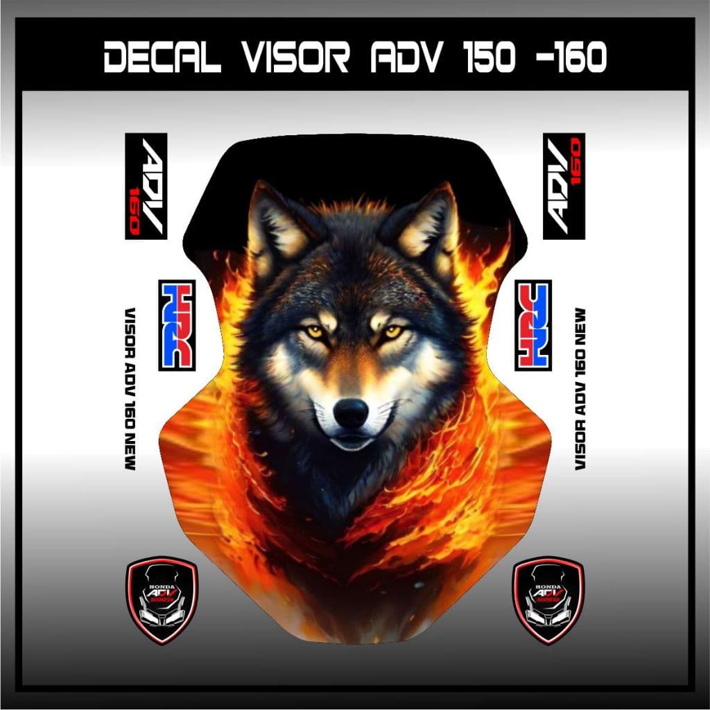Honda ADV 150 ADV 160 Wolf Motorcycle Visor สติ๊กเกอร์รูปลอก