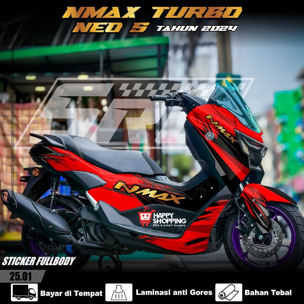สติ๊กเกอร์รูปลอก Nmax Neo S Nmax Turbo 2024 2025 2026 Full Body สติกเกอร์ Nmax Neo S Turbo Racing ภาพ Racing Nmax Neo S Turbo Racing กราฟิกภาพ SR 25.01