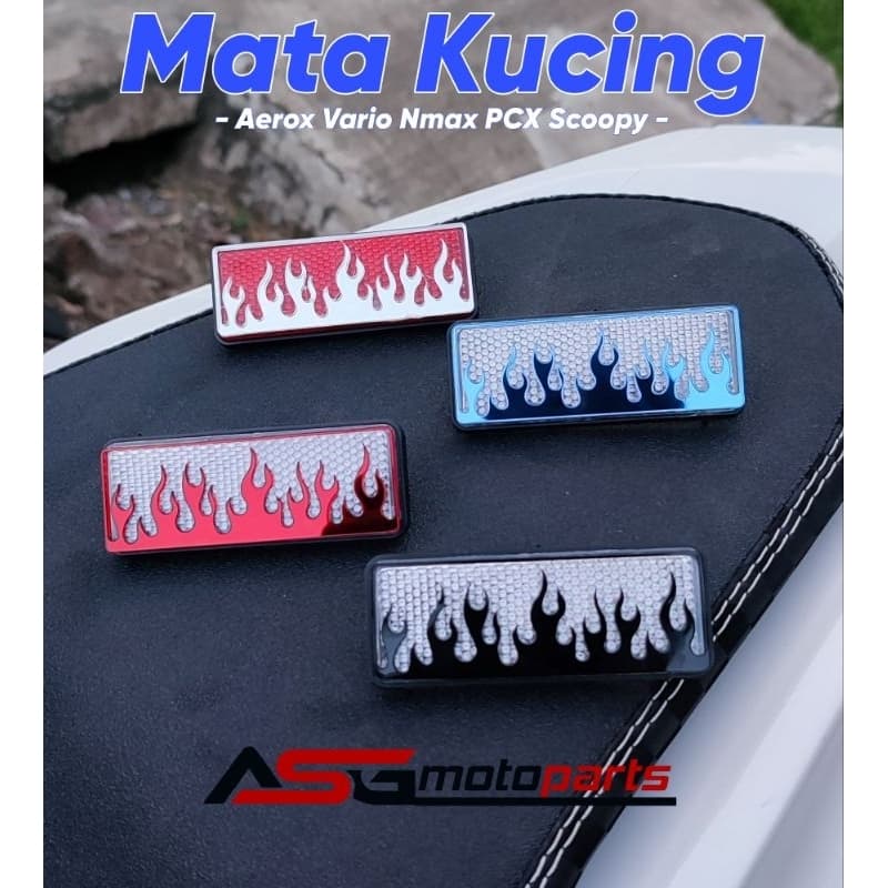 MATA สีขาว Led Cat Eye บังโคลนหลังสําหรับ Aerox Vario Nmax PCX Scoopy Xmax API รุ่น