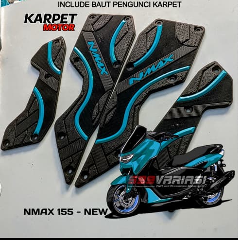 NMAX พรมรถจักรยานยนต์ใหม่ 2020-2024 Nmax ที่วางเท้ารถจักรยานยนต์วัสดุยางกันลื่นอุปกรณ์เสริม Nmax