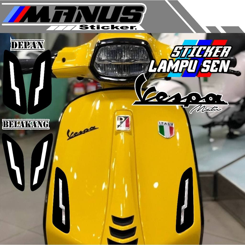 VARIATION OF VESPA SPRINT TURN SIGNAL LIGHTS/VESPA PRIMAVERA TURN SIGNAL LIGHT STICKERS/VARIATIONS
