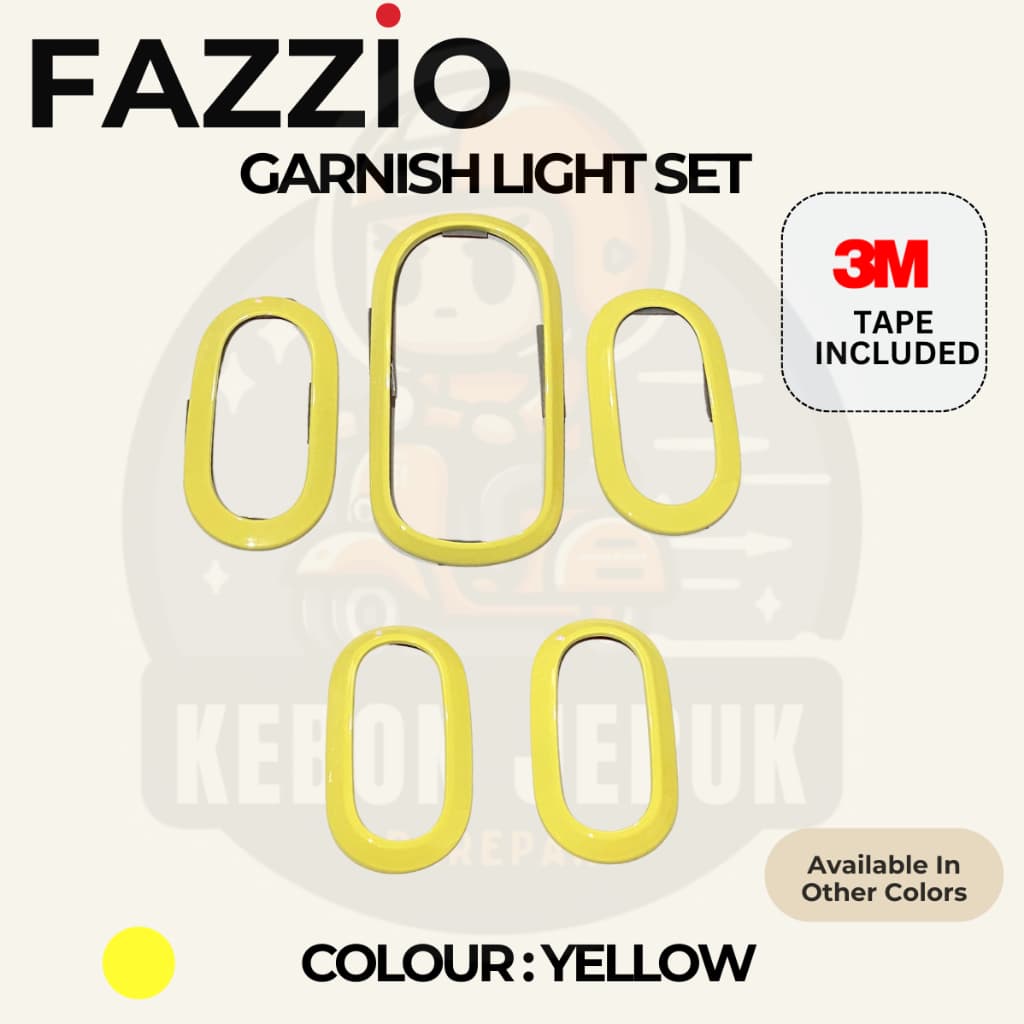 Yamaha Mio Fazzio Garnish Light Cover Light Trim Set สีเหลืองคุณภาพสูง
