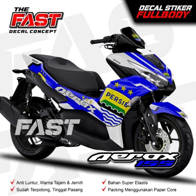 COD Yamaha Aerox All New 155 Full body Decal สติกเกอร์ Aerox All New 155 striping Aerox simple Cool Persib Farias Persib motif