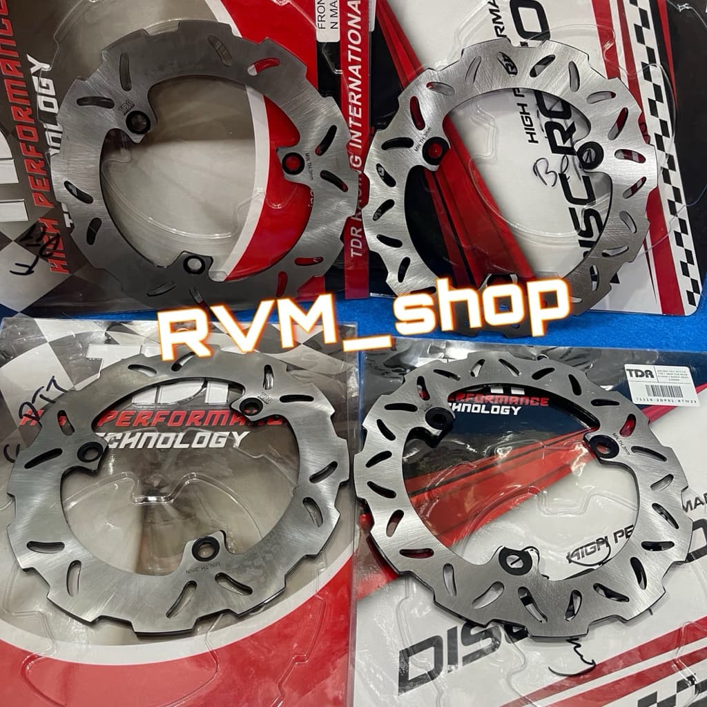 ชุดดิสก์เบรกดิสก์เบรกหน้า TDR RACING ORIGINAL THAILAND 230MM NMAX OLD NMAX ใหม่ NMAX NEO NMAX TURBO TMAX AEROX OLD AEROX NEW AEROX ALPHA TURBO LEXI 155 OLD/ใหม่