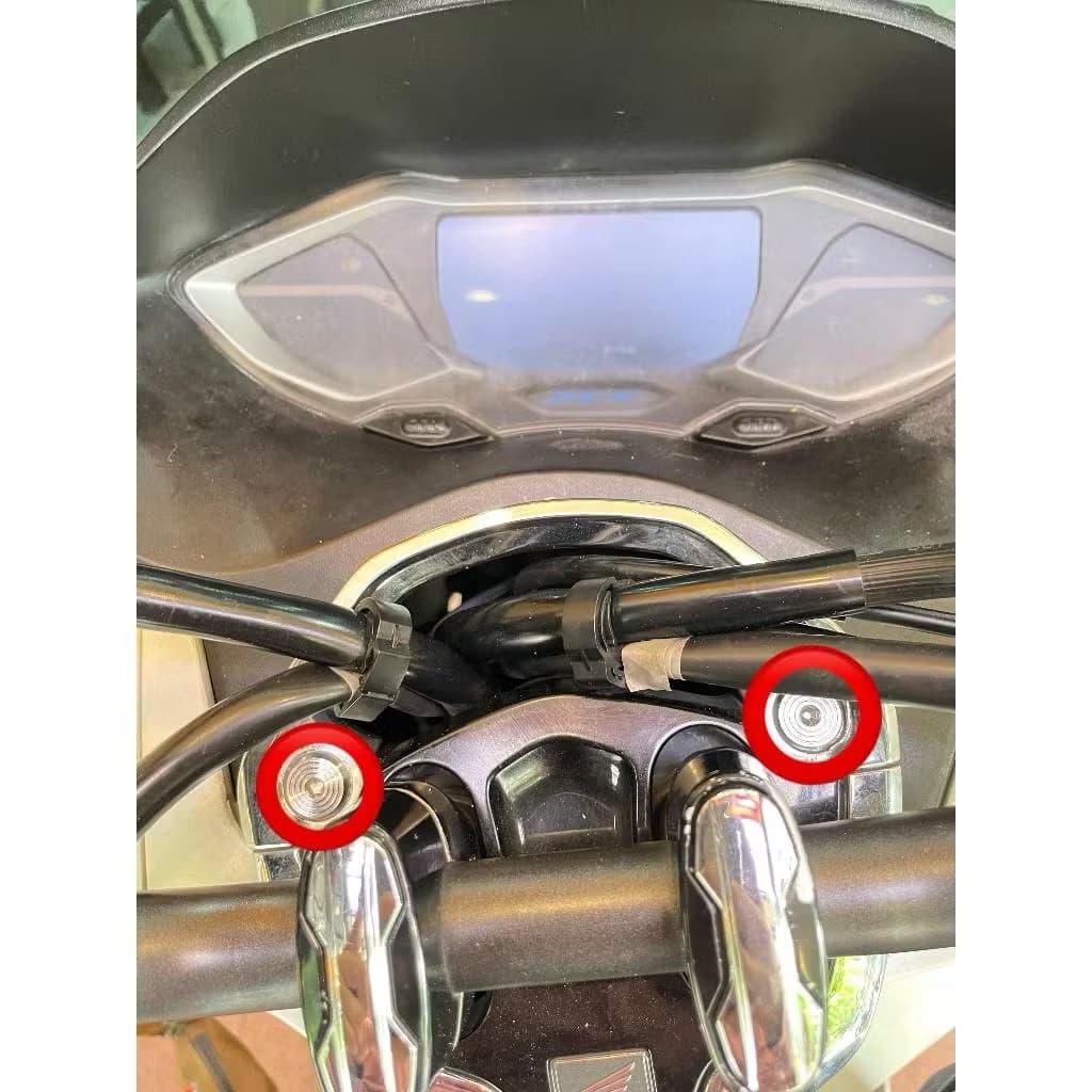(2 BOLT) Original Heng Thailand PCX 150 PCX 160 ฝาครอบแฮนด์สแตนเลสสลักเกลียว