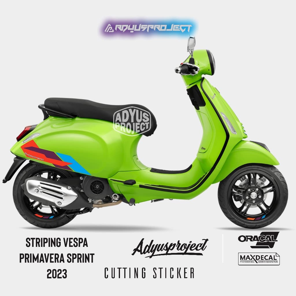 Vespa Primavera S 2023 Striping, Primavera & Sprint List Cutting Sticker List Vespa