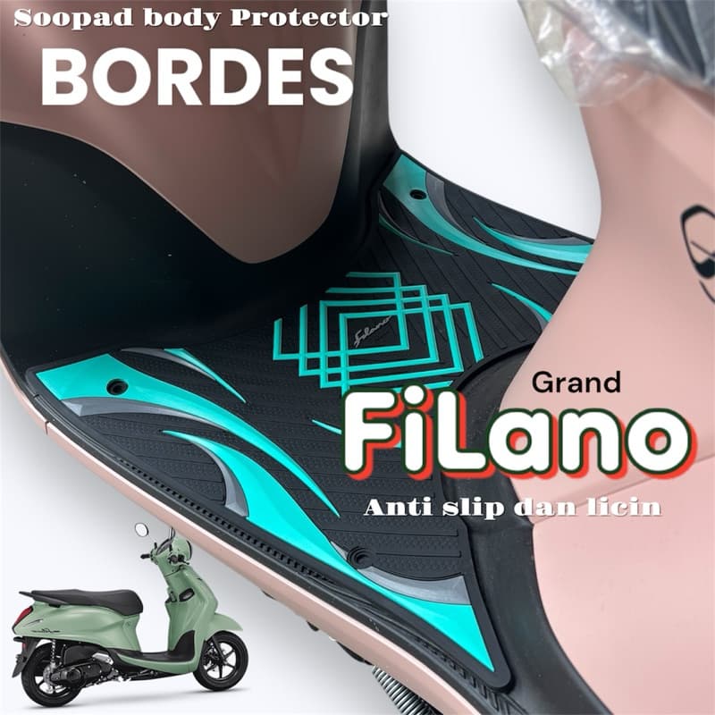 Yamaha Grand Filano พรมกันลื่นมอเตอร์ไซค์ทําจากยางพรีเมี่ยม