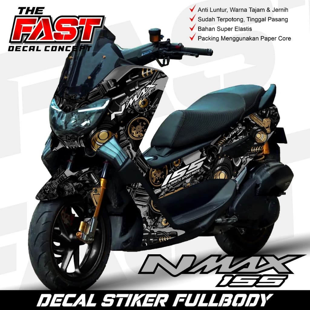 (ANTILUNTUR) สติ๊กเกอร์รูปลอก Nmax สติ๊กเกอร์เก่า Yamaha Nmax 155 OLD Fullbody Decal สติ๊กเกอร์ nmax สติ๊กเกอร์เก่า nmax full body cool design Fullbody ปิด