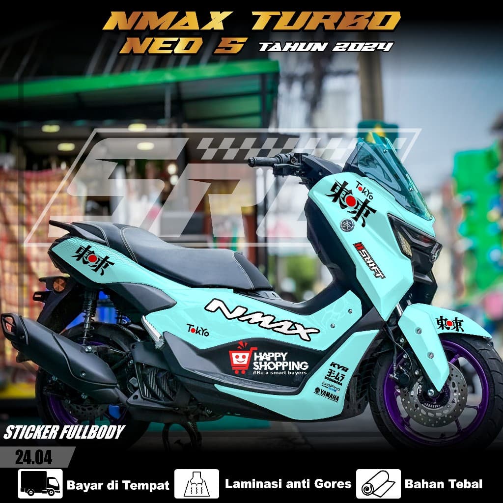 สติ๊กเกอร์รูปลอก Nmax Neo S Nmax Turbo 2024 2025 2026 Full Body สติกเกอร์ Nmax Neo S Turbo ภาพ Tokyo Racing Plain Nmax Neo Turbo ภาพ Tokyo Racing SR 24.04