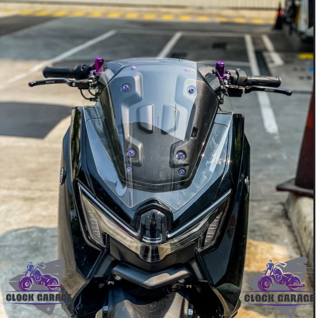 กระจกบังลม Nmax Turbo Short Standard รุ่น Visor Nmax Turbo Neo รุ่นแบนมาตรฐานใหม่ล่าสุด Nmax