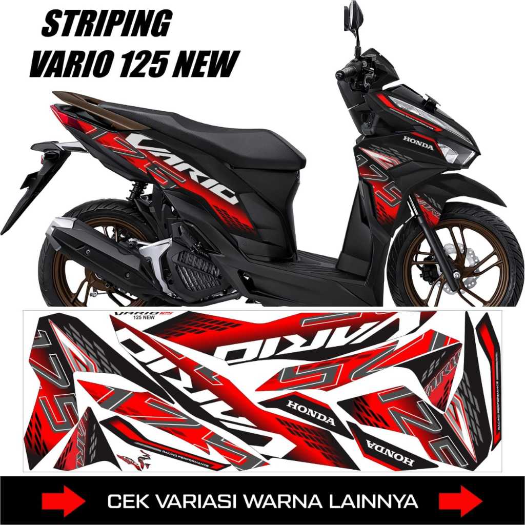 HONDA VARIO 125 LED NEW GENERATION 2 STRIPING STICKER / HONDA CLICK 125 MOTORCYCLE VARIATION STICKER