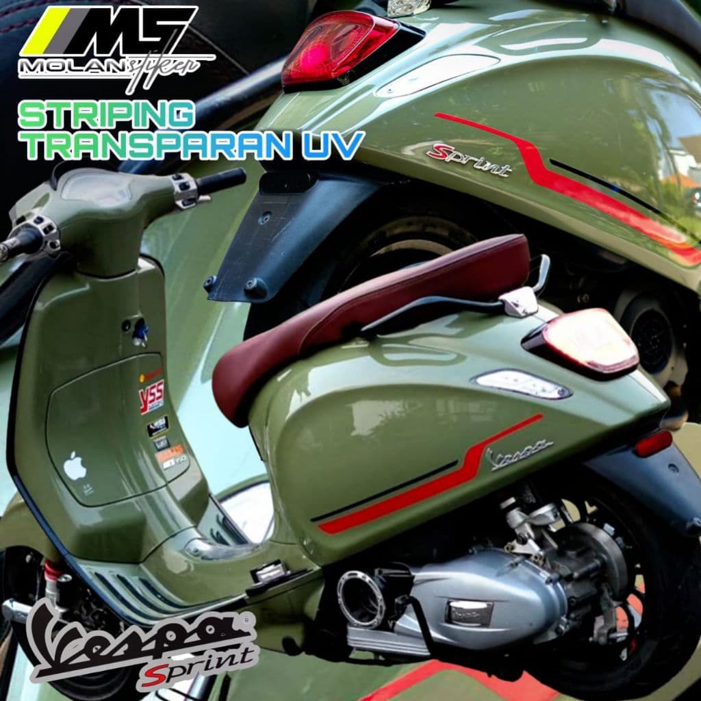 โปร่งใส Uv Variation Striping สติกเกอร์ Vespa Sprint S 150 Vespa Primavera 150 Vespa Electrica Primavera 150 Sprint iget/3 v/2 v Vespa Matic โปร่งใส Vespa Lis Decal Vespa Sprint Striping Vespa Abu Gr