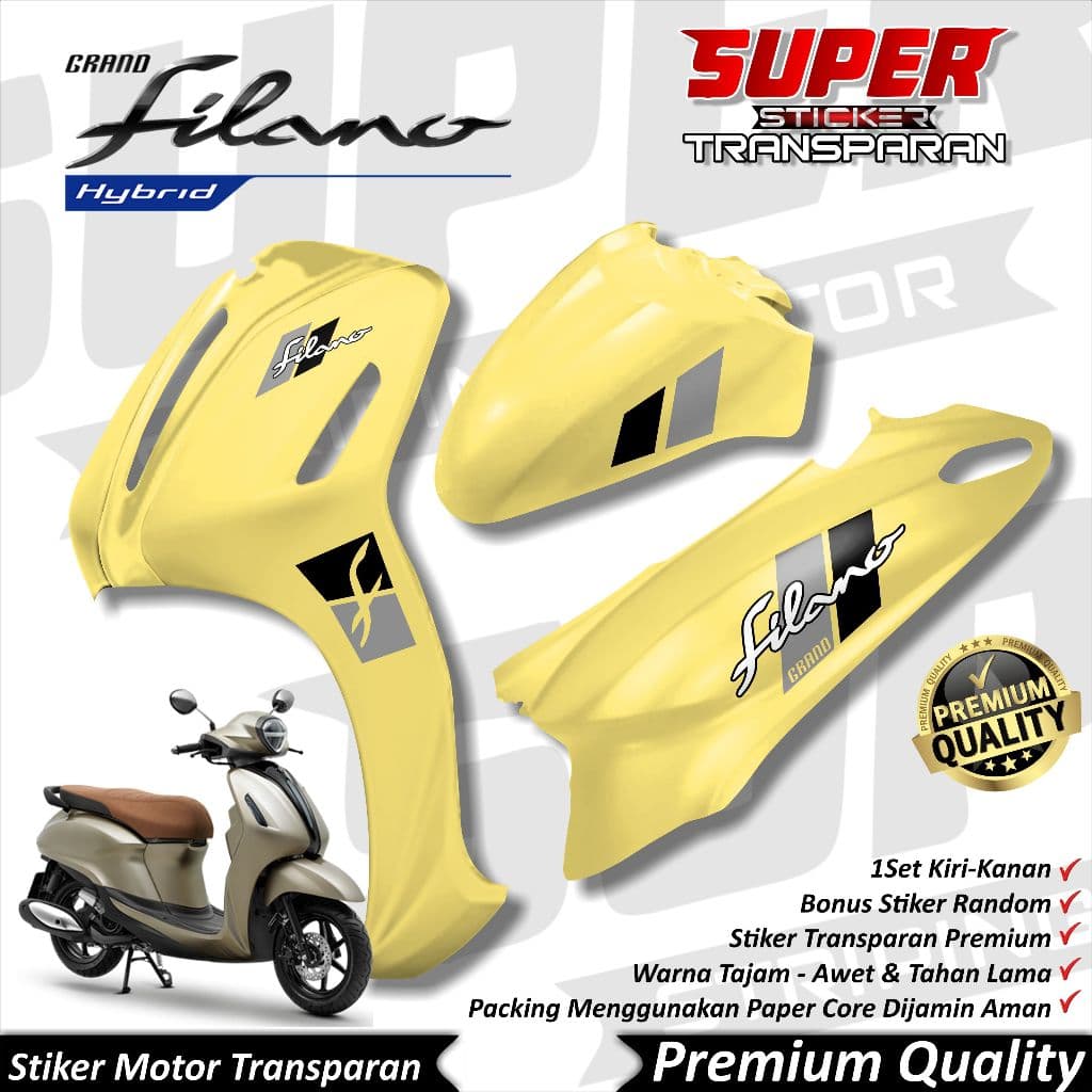 Cool Grand Filano Uv สติ๊กเกอร์ Filano Striping แถบโปร่งใส Yamaha Grand Filano SIMPLE