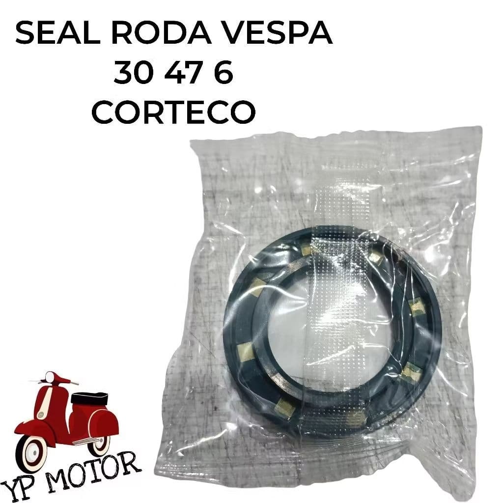 CORTECO ด้านหลังซีลล้อ Vespa Super Vespa Sprint Vespa PS 30 47 6 อะไหล่ อุปกรณ์เสริม Variations อุปกรณ์