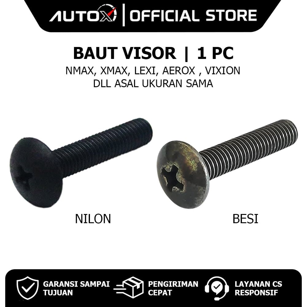 1 PC Visor Bolts Nmax & Xmax & Lexi & Aerox & Vixion ETC (ขนาดเดิมเดียวกัน) สลักเกลียวโล่กระจก Winshield Shield Winsil พลาสติกไนลอนเหล็ก AUTO X
