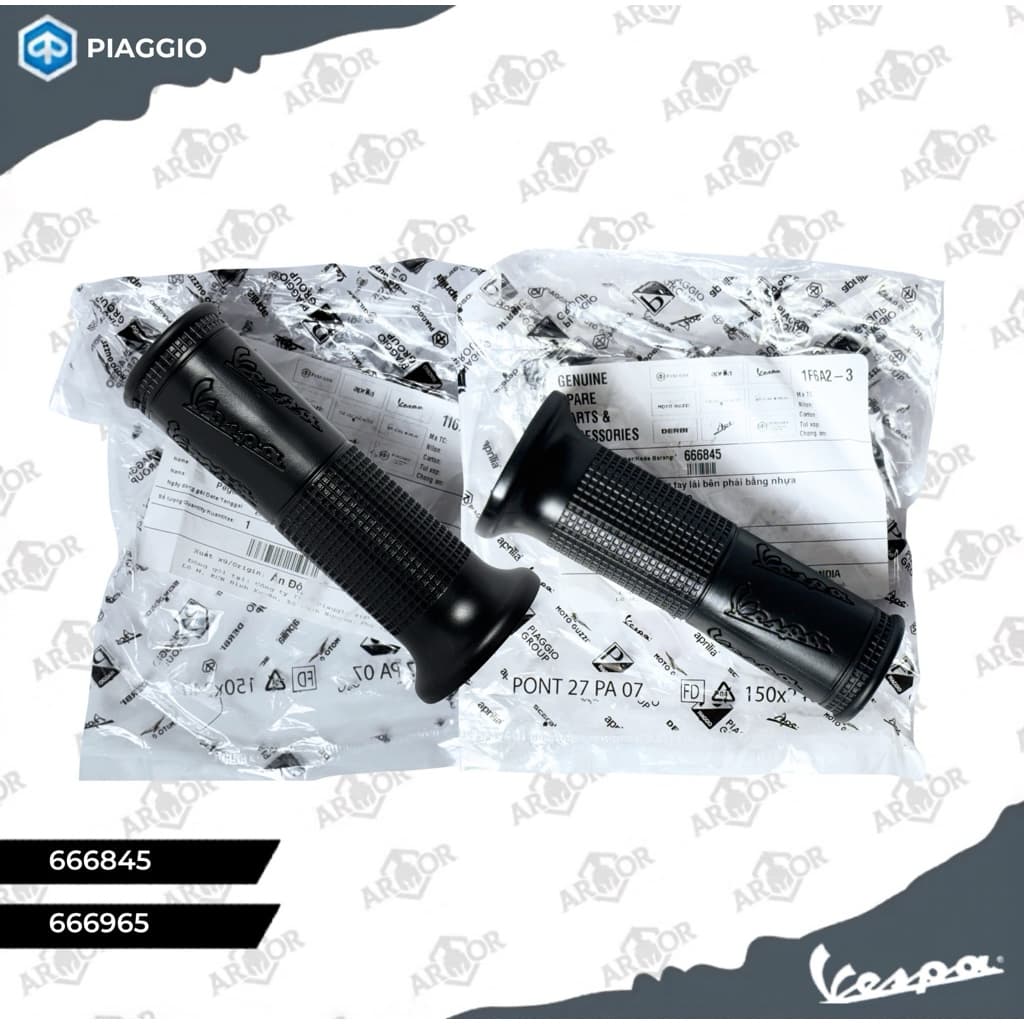 ด้ามจับขวาและซ้ายสําหรับ Vespa Sprint Primavera LX Vespa S 3v และ IGET 2014-2023 Original Piaggio Right Hand Grip RH มือซ้าย LH 666845 , 666965