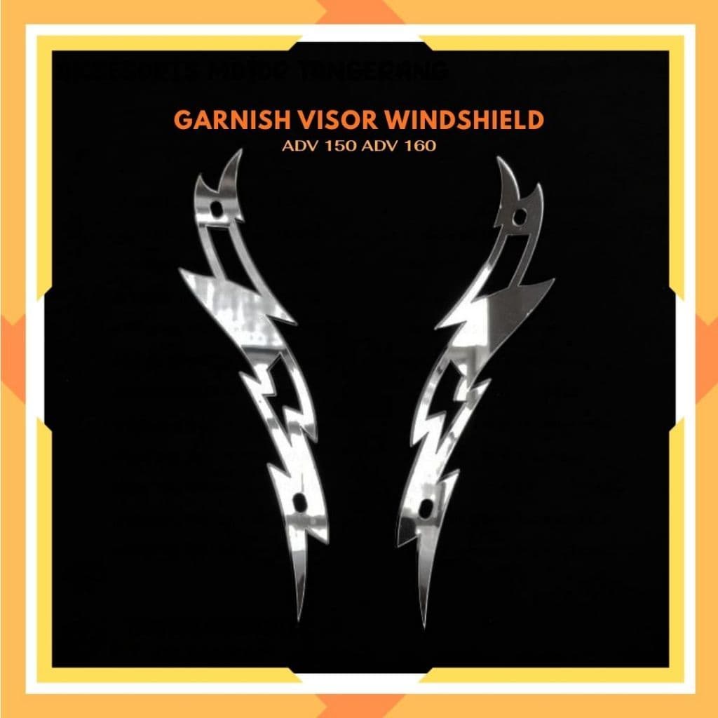 WINDSHIELD VISOR GARNISH อุปกรณ์เสริมรถจักรยานยนต์ LIGHTNING MOTIF GARNISH ADV 150 ADV 160 ACRYLIC 4 มม.