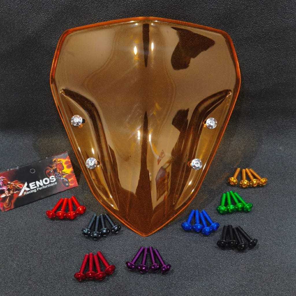 Yamaha Aerox Standard Orange Visor Plus นําเข้า Cnc Visor Bolts Pnp Aerox Alpha Turbo / Aerox ใหม่ / Aerox เก่า / เชื่อมต่อ