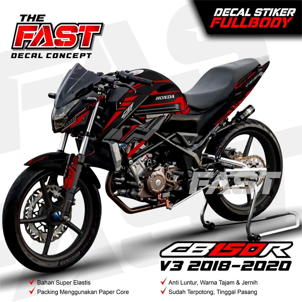 สติ๊กเกอร์รูปลอก Full Body Honda CB150R v3 - สติ๊กเกอร์รูปลอก CB 150R V3 สติ๊กเกอร์รูปลอก CB 150R Graphic Motif Fullcolor รถจักรยานยนต์