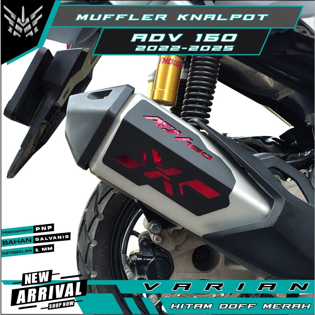 Misoka Muffler Exhaust ADV 160 ชุบสังกะสีอะคริลิค Variation Honda ADV รถจักรยานยนต์ไอเสีย Protector