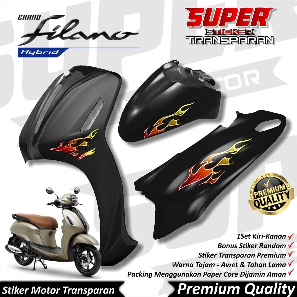 Cool Grand Filano Uv สติ๊กเกอร์ Filano Striping แถบโปร่งใส Yamaha Grand Filano FIRELANO