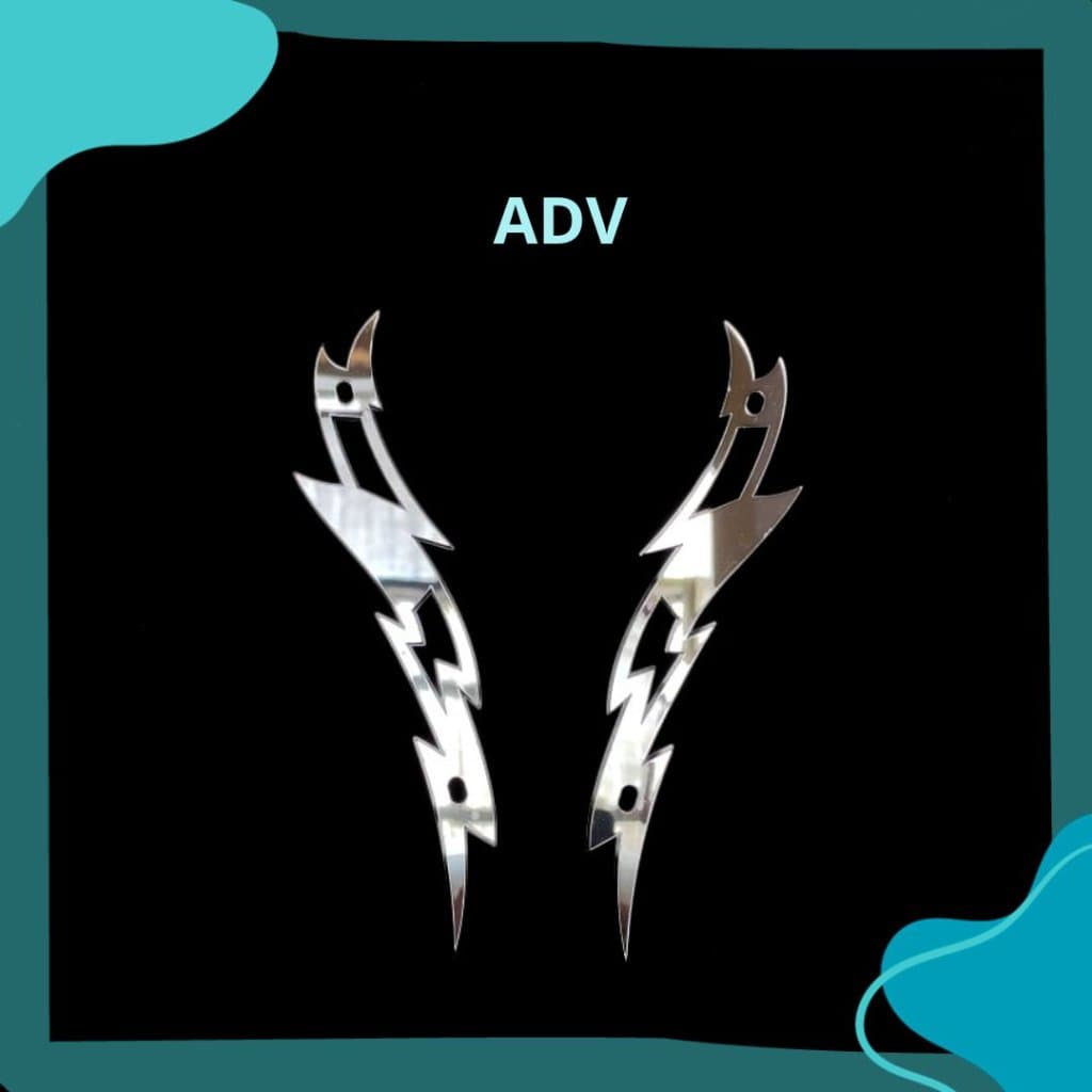 Garnish Visor Garnish กระจกบังลม Lightning Motif ADV 150 ADV 160 อะคริลิค 4MM