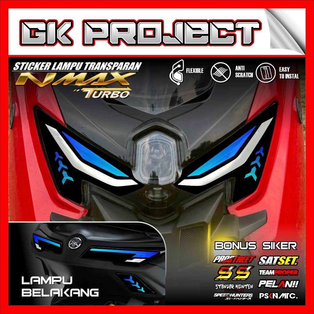สติ๊กเกอร์ไฟ NMAX TURBO One Set หน้าหลัง | NMAX TURBO NEO 2024 2025 สติ๊กเกอร์ไฟคิ้วรถจักรยานยนต์ | NMAX Neo S TRANSPARENT UV Rgb GK 01 สติ๊กเกอร์ตัวแปรแสง