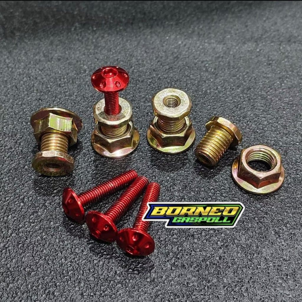 สายฟ้าทอง VISOR STAINLESS PROBOLT กระจกหน้ารถ NMAX XMAX LEXI AEROX FU BEAT VIXION NINJA R RR FU R15 V3 R25 MT07 CBR OLD FU ใหม่ชุด 4 PCS 4 ชุด WINDSHIELD นําเข้า